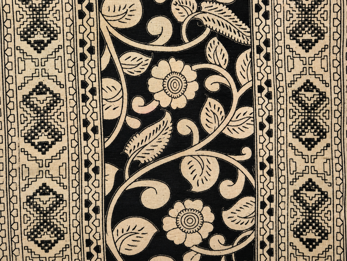 Mustard Yellow floral print cotton Duppatta