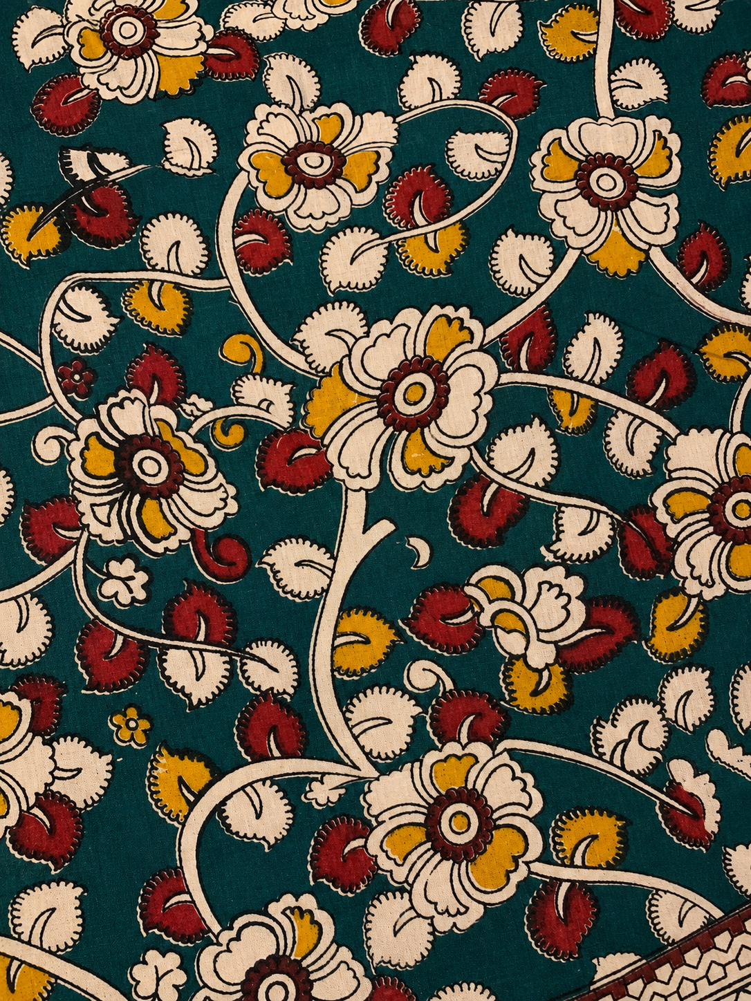 Green floral Cotton duppatta