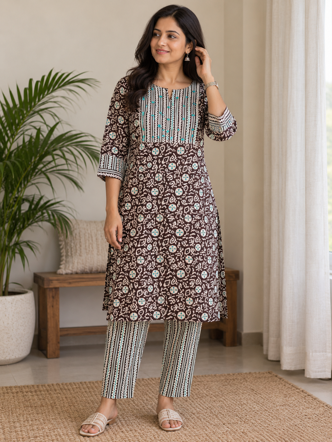 Batik print Cotton 2 piece set