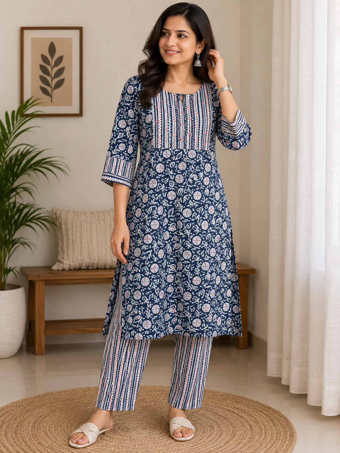 Batik print Cotton 2 piece set