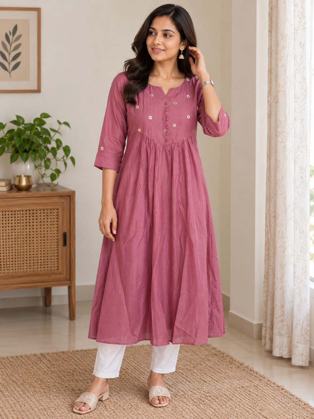 Chanderi Frock