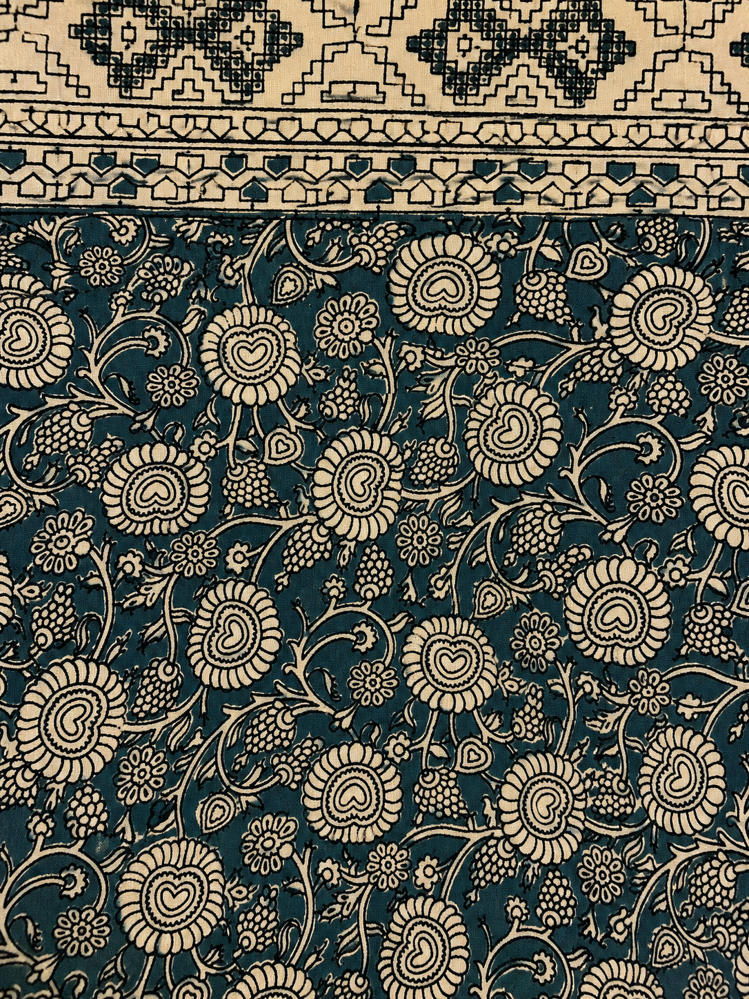 Grey floral print Cotton Duppatta