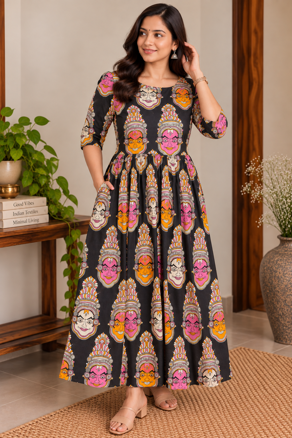 Black Kathak design frock