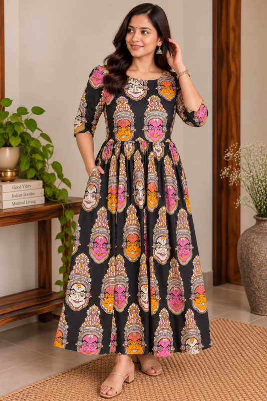 Black Kathak design frock